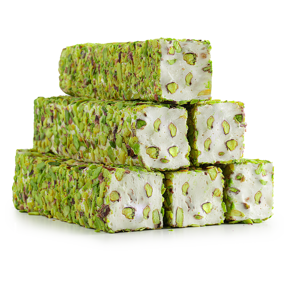 Milk Turkish Delight with Sliced Pistachios