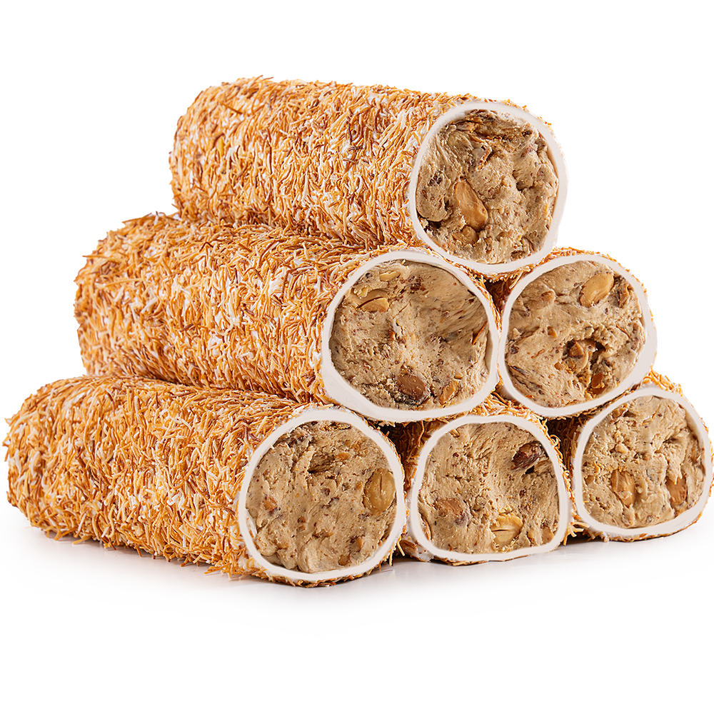 Kadaif-Coated Turkish Delight with Almond Filling